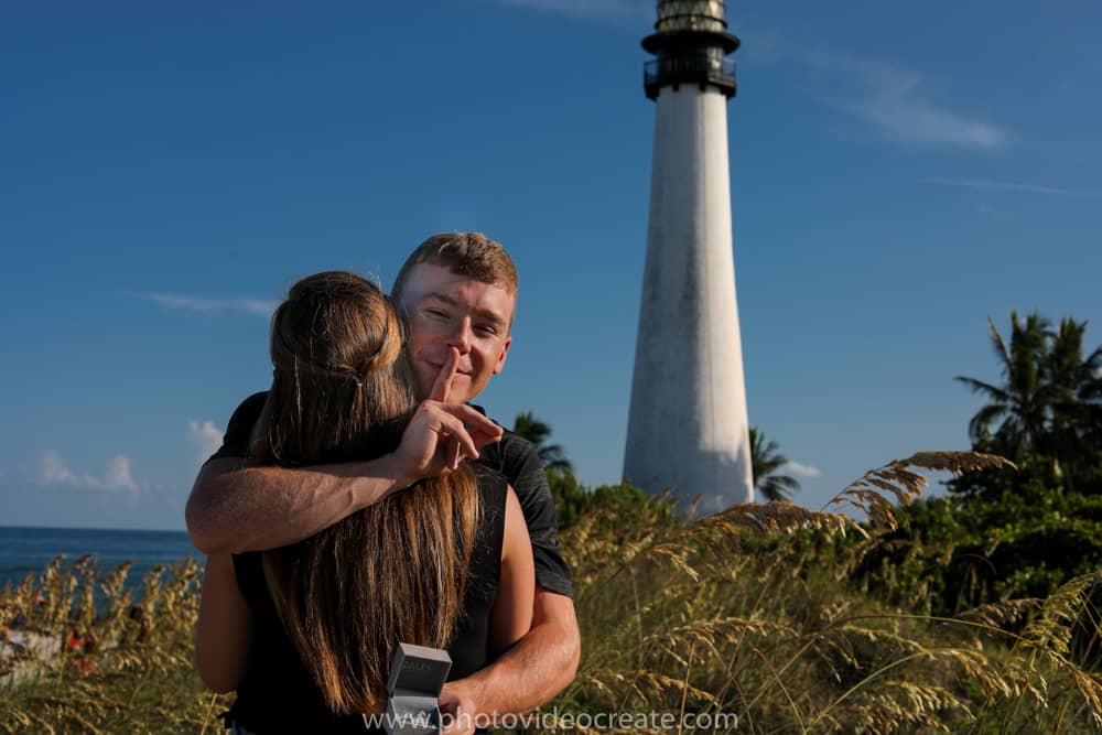Hire Miami Valentine's Day 2026 Photographer 9 Key Biscayne Cape Florida Lighthouse propose photographer miami 41