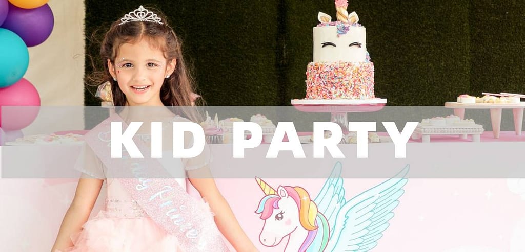 Children having fun at a birthday party, captured by a professional kid party photographer.