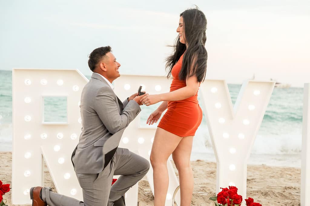 Miami Beach Proposal Photographer 4 Miami beach proposal engagement photographer