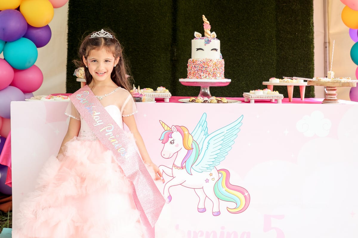 Happy kids and family celebrating a birthday party, photographed by a Miami photographer