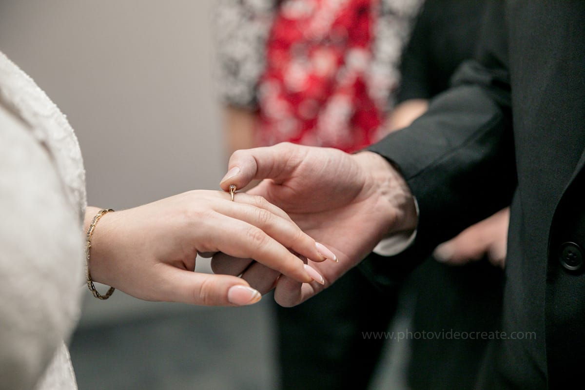 Joyful bride and groom celebrating their City Hall wedding in Miami Beach, captured by a Miami photographer