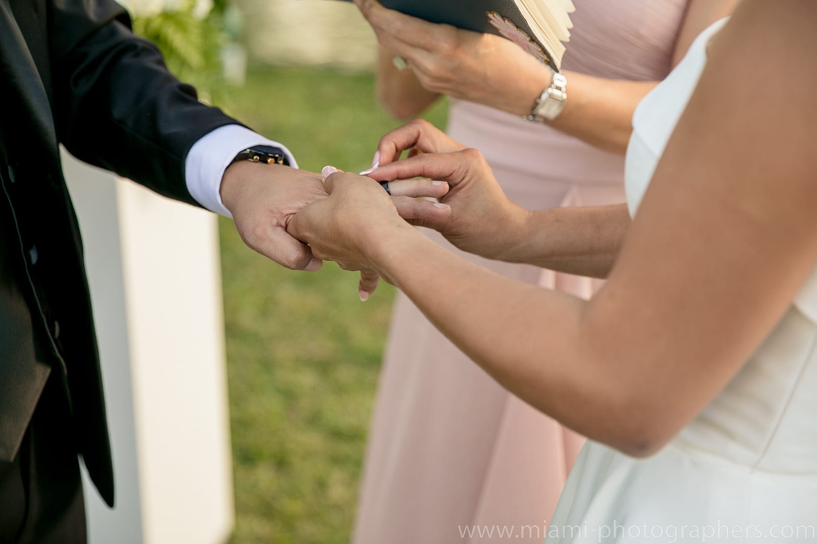 Bride and groom Roxana and Andres sharing an intimate, loving moment during their Miami wedding, captured with soft natural light and elegant surroundings.