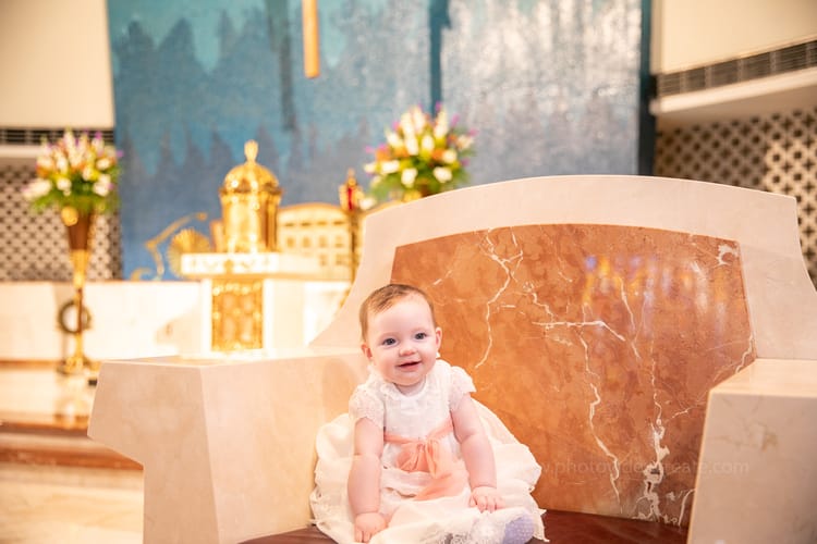 Special baptism moment at St. Rose of Lima Church in Miami photographed by a local professional